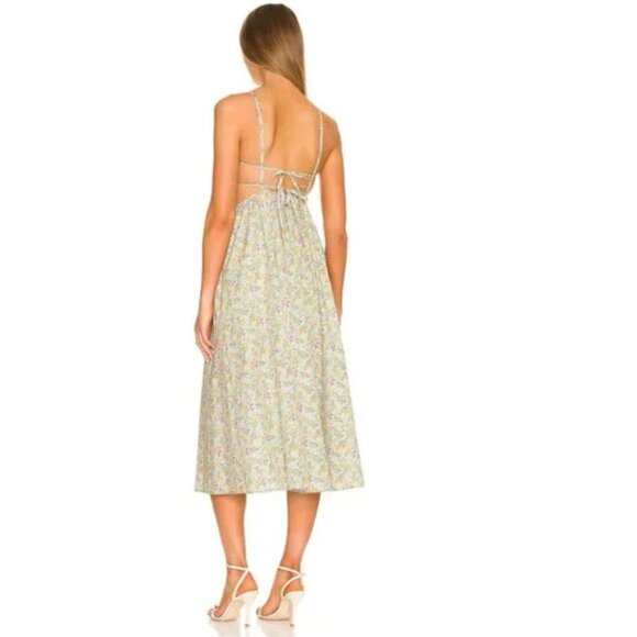NWOT For Love and Lemons Raleigh LIBERTY Poppy Floral Cotton Midi Dress Medium - Picture 2 of 15